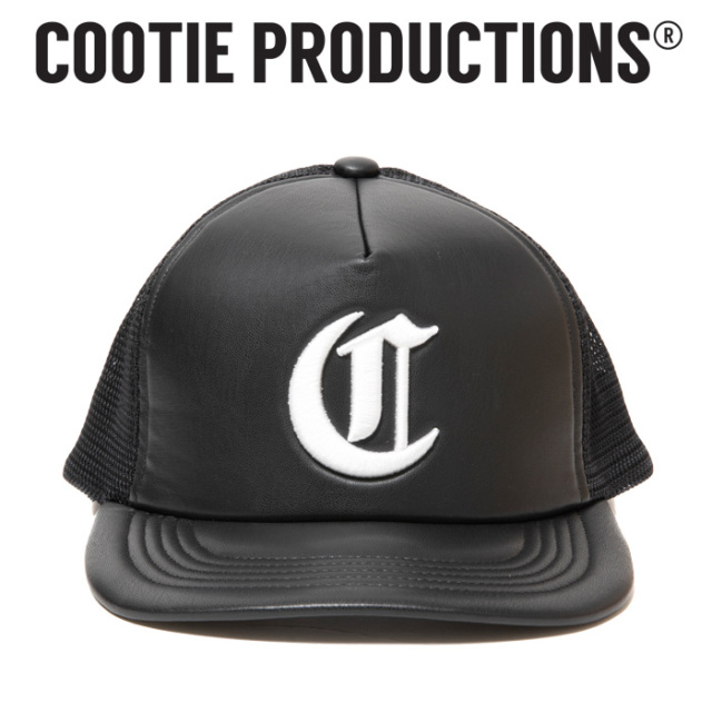 COOTIE(クーティー) 　 Faux Leather 5 Panel Mesh Cap 　【フェイクレザー メッシュキャップ】【CTE-25S507】　