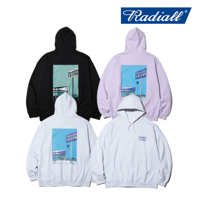 RADIALL ラディアル 　 CAR WASH - HOODIE SWEATSHIRT L/S 　 【プルオーバーパーカー】【初売り限定アイテム】【2023 SPRING＆ SUMM