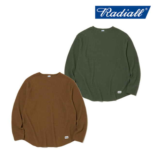 【SALE30%OFF】　RADIALL ラディアル 　BIG WAFFLE - BOAT NECK T-SHIRT L/S　 【ロングスリーブTシャツ】【2024 AUTUMN＆WINTER COL