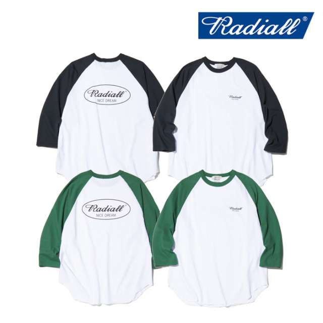 RADIALL ラディアル 　 OVAL - CREW NECK RAGLAN SHIRT　 【Tシャツ 長袖 ロンT】【2024 SPRING ＆ SUMMER COLLECTION】【RAD-24SS-C