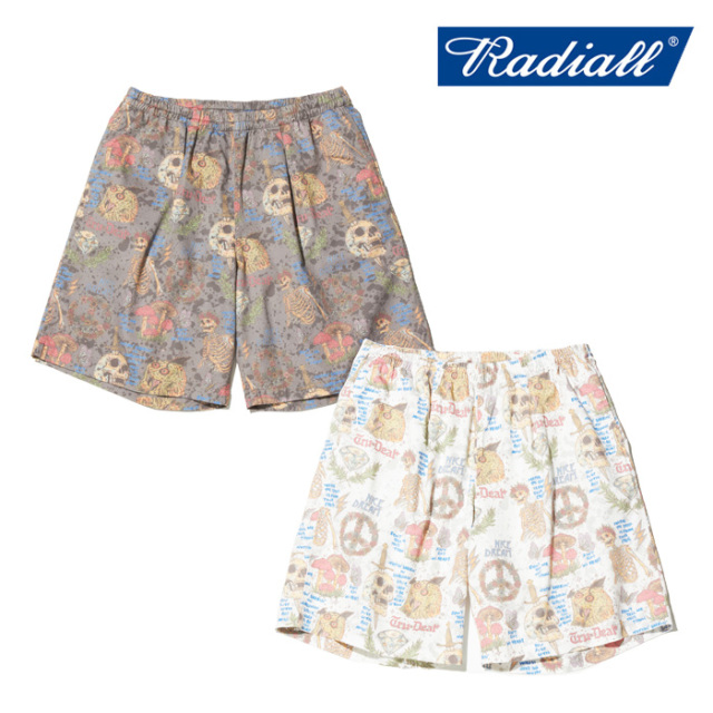 【SALE30%OFF】　RADIALL ラディアル 　 TRUE DEAL - STRAIGHT FIT EASY SHORTS 　 【ショートパンツ】【2024 SPRING＆SUMMER COLLEC