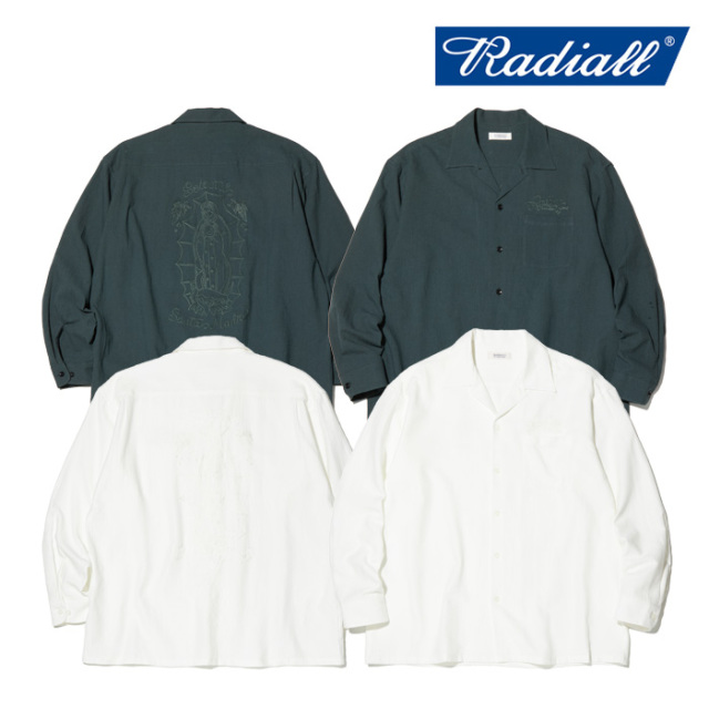 【SALE30%OFF】　RADIALL ラディアル 　 SANTA MADRE - OPEN COLLARED SHIRT L/S 　 【オープンカラーシャツ】【2024 SPRING ＆ SUMM