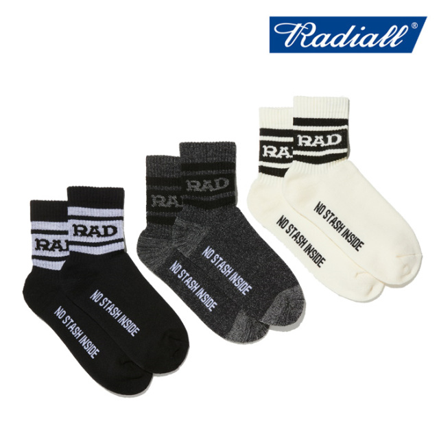 RADIALL ラディアル 　 LOW KICK - 1PAC SOX SHORT / MERINO WOOL　 【ソックス】【2024 SPRING＆SUMMER COLLECTION】【RAD-PAC056】