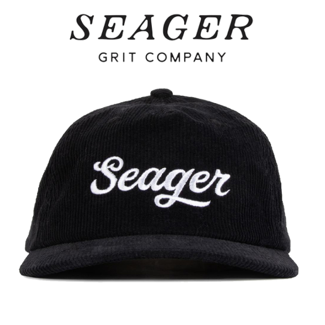 SEAGER(シーガー)　BIG BLACK CORDUROY SNAPBACK　【キャップ 帽子】【シーガー キャップ】【定番 人気 シンプル アウトドア サーフ