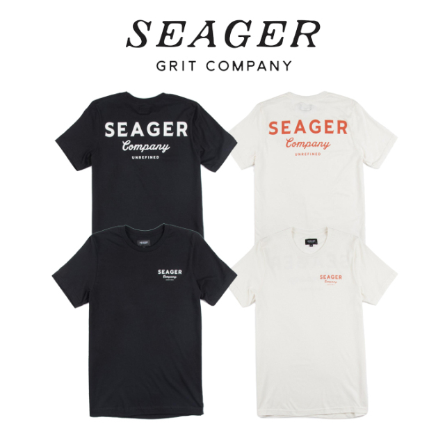 SEAGER(シーガー)　COMPANY TEE (VINTAGE BLACK / WHITE)　【Tシャツ 半袖T】【定番 人気 シンプル アウトドア サーフィン スケート