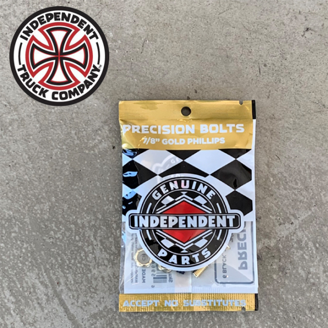 Independent Trucks (インディペンデント)　CROSS BOLTS 7/8 BLACK/GOLD PHILLIPS　【インディペンデント】【スケートボード スケボ