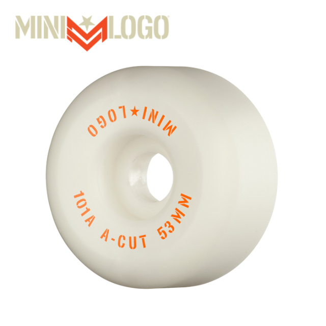MINI LOGO (ミニロゴ)　 A-CUT "2" 53MM 101A WHITE 4PK　ミニロゴ ウィール スケートボード スケボー パーツ