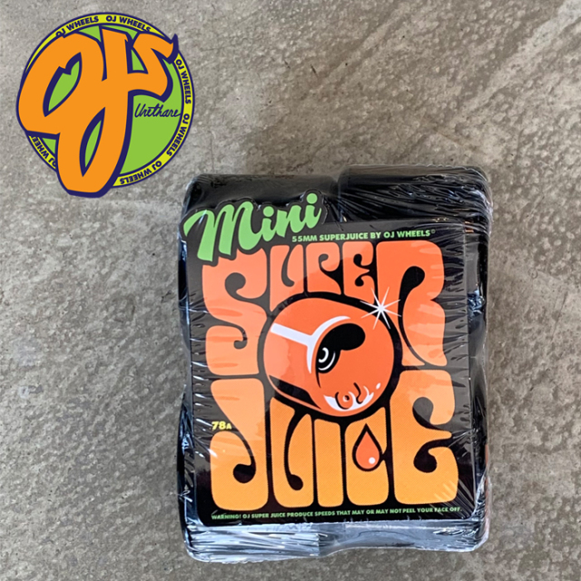 OJ WHEELS(オージェーウィール)　 SUPER JUICE MINI 78A 55mm BLACK 　【オージェー スケートボード スケボー パーツ ウィール】【ソ