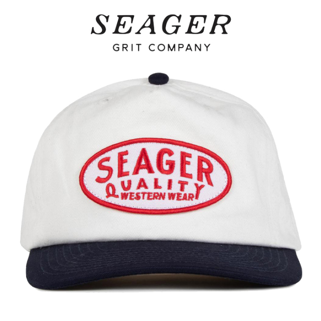 SEAGER(シーガー)　OLD TOWN SNAPBACK HEMP WHITE/NAVY　【キャップ 帽子】【シーガー キャップ】【定番 人気 シンプル アウトドア