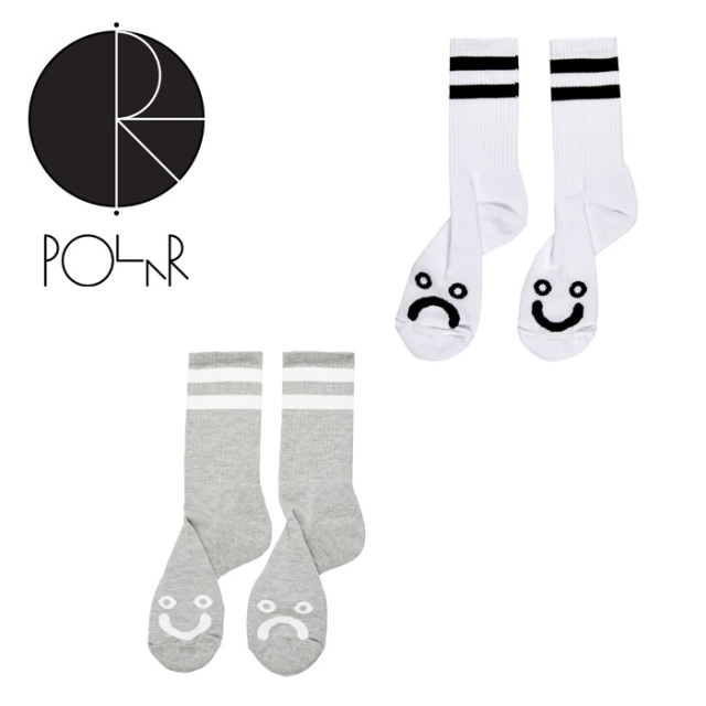 POLAR SKATE CO. (ポーラースケート)　 HAPPY SAD SOCKS　【ソックス 靴下】【スケートボード スケボー】