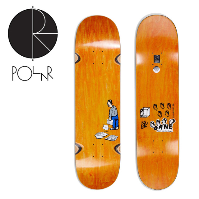 POLAR SKATE CO. (ポーラースケート)　 DANE BRADY - NEWS PAPER - WHEEL WELLS(8.0inch) 　【POLAR SKATE CO. POLAR ポーラースケー