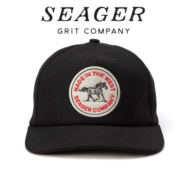 SEAGER(シーガー)　THE QUARTER HEMP SNAPBACK BLACK　【キャップ 帽子】【シーガー キャップ】【定番 人気 シンプル アウトドア サ