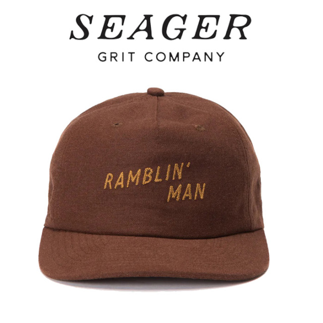 SEAGER(シーガー)　 RAMBLIN MAN SNAPBACK BROWN 　【キャップ 帽子】【シーガー キャップ】【定番 人気 シンプル アウトドア サーフ