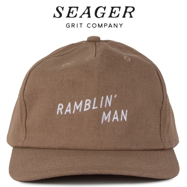 SEAGER(シーガー)　RAMBLIN MAN SNAPBACK COYOTE BROWN　【キャップ 帽子】【シーガー キャップ】【定番 人気 シンプル アウトドア 