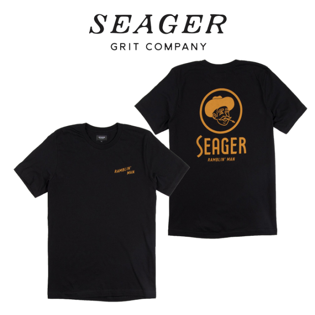 SEAGER(シーガー)　RAMBLIN MAN TEE BLACK　【Tシャツ 半袖T】【定番 人気 シンプル アウトドア サーフィン スケートボード カリフォ