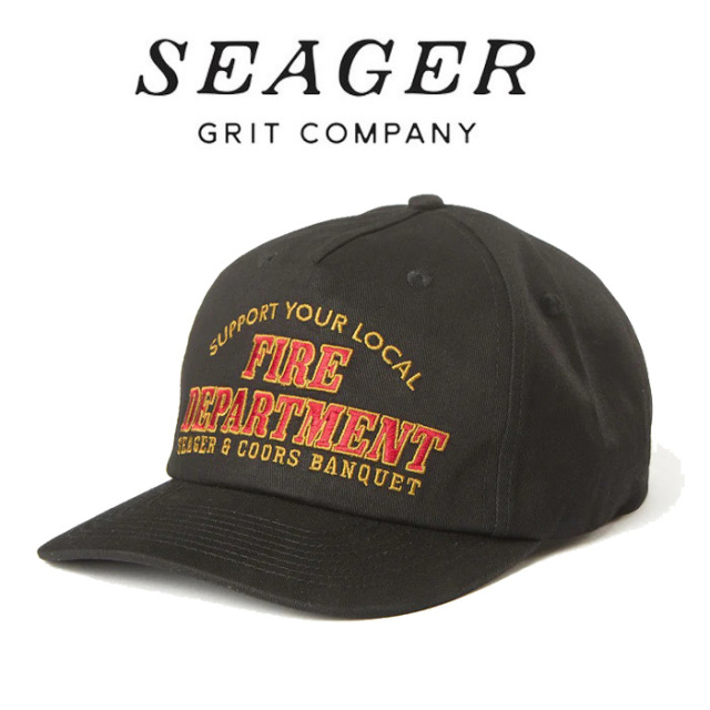 SEAGER(シーガー)　Seager x Coors Banquet Support Snapback Black　【キャップ 帽子】【シーガー キャップ】【コラボレーション 人