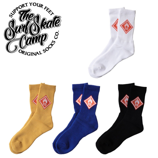 SURFSKATECAMP (サーフスケートキャンプ)　 DANGER SIGN SOCKS　ソックス 靴下 SOCKS SOX