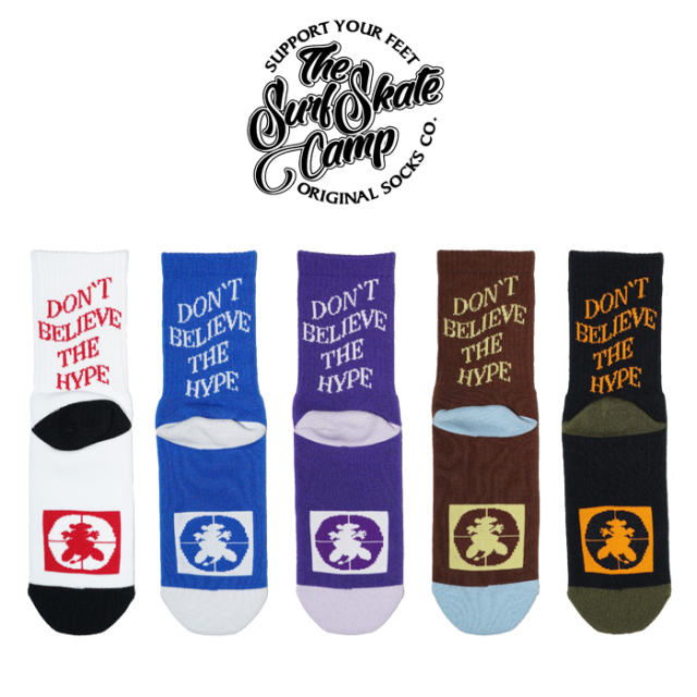 SURFSKATECAMP (サーフスケートキャンプ)　 DON'T BELIVE THE HYPE SOCKS　ソックス 靴下 SOCKS SOX