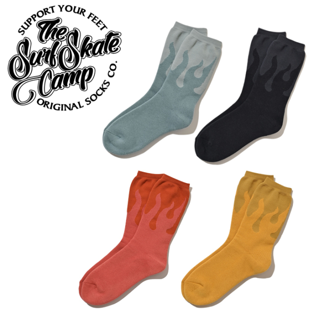 SURFSKATECAMP (サーフスケートキャンプ)　 FLAME SOCKS 　ソックス 靴下 SOCKS SOX