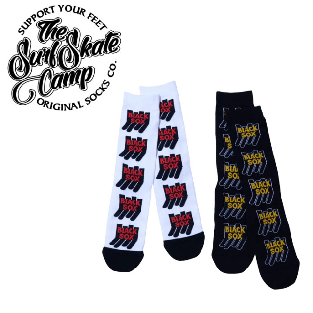 SURFSKATECAMP (サーフスケートキャンプ)　 RIB BLACK SOX 　ソックス 靴下 SOCKS SOX