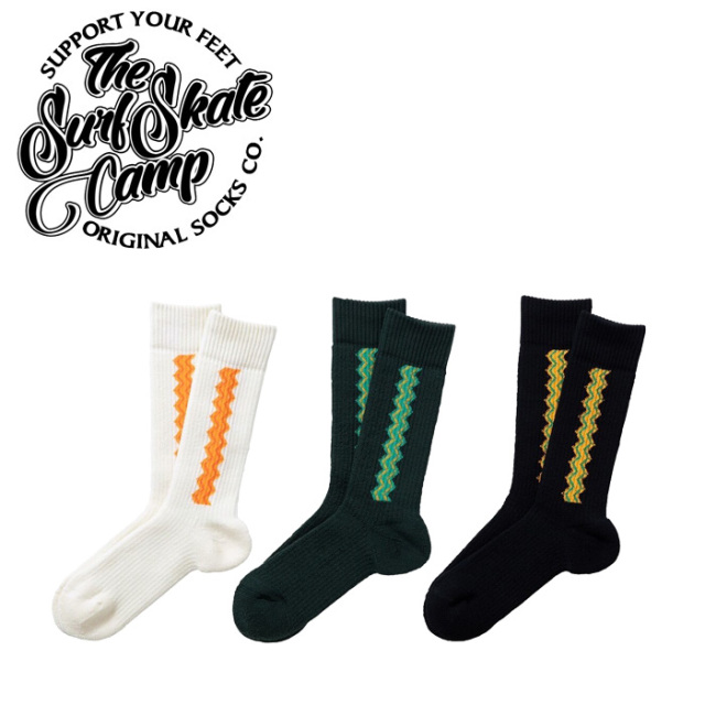 SURFSKATECAMP (サーフスケートキャンプ)　 ZIG-ZAG WOOL SOCKS 　ソックス 靴下 SOCKS SOX