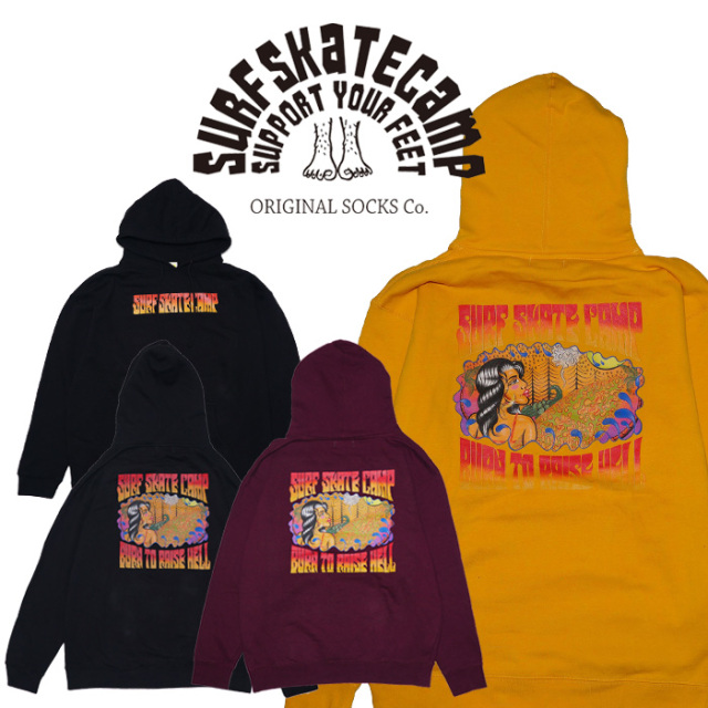 SURFSKATECAMP(サーフスケートキャンプ)　BAD GAL HOODIE　【パーカー フーディー】