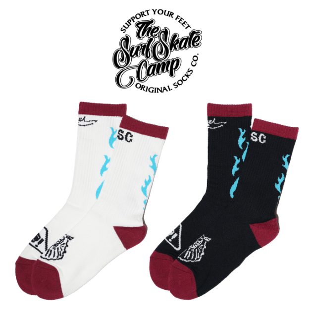 SURFSKATECAMP (サーフスケートキャンプ)　 REVEL × SURFSKATECAMP SOCKS　ソックス 靴下 SOCKS SOX