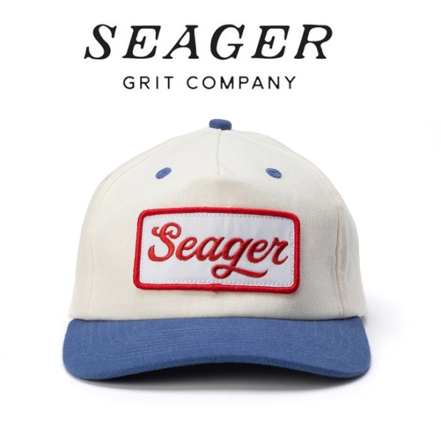 SEAGER(シーガー)　Uncle Bill Snapback (Cream&Blue)　【キャップ 帽子】【シーガー キャップ】【定番 人気 シンプル アウトドア サ
