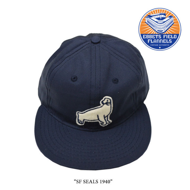 EBBETS FIELD FLANNELS(エベッツフィールドフランネルズ)　SF SEALS 1940　【EBBETS FIELD FLANNELS コットンキャップ】　