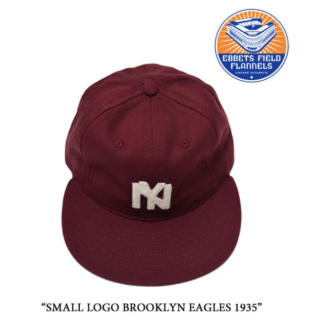 EBBETS FIELD FLANNELS(エベッツフィールドフランネルズ)　SMALL LOGO BROOKLYN EAGLES 1935　【EBBETS FIELD FLANNELS コットンキャ