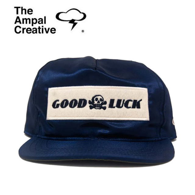 THE AMPAL CREATIVE (ザ・アンパル クリエイティブ)　GOOD LUCK SATIN SNAPBACK CAP Navy　【キャップ 帽子 定番 人気 カリフォルニ