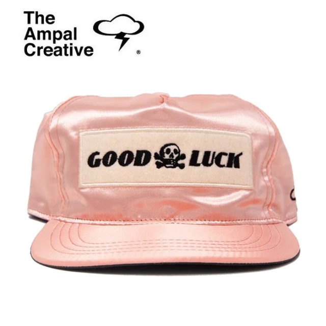 THE AMPAL CREATIVE (ザ・アンパル クリエイティブ)　GOOD LUCK SATIN SNAPBACK CAP Peach　【キャップ 帽子 定番 人気 カリフォルニ