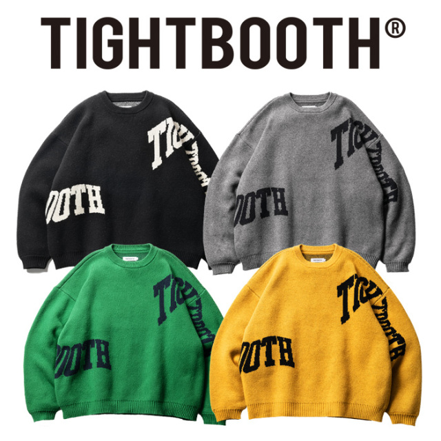 TIGHTBOOTH PRODUCTION (タイトブース プロダクション)　 ACID LOGO KNIT SWEATER 　 【クルーニット ワッフル】【TIGHTBOOTH PRODUC