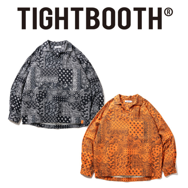 a　tightbooth タイトブース TBPR ペイズリー柄　サイズL soldout! _ TBPR FW22-S02 PAISLEY L/S OPEN SHIRT
