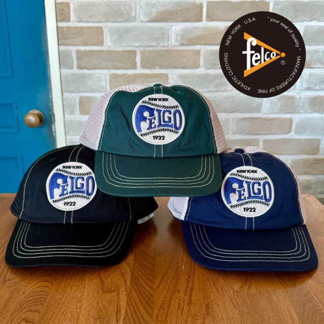 FELCO (フェルコ) 　PR TWILL BACK MESH BB CAP W/FELCO1922 WAPPEN　【キャップ 帽子 定番 人気 ニューヨーク ツイル フェルト ワッ