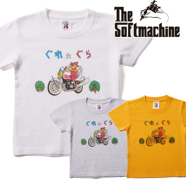 SOFTMACHINE (ソフトマシーン)　BAD BOY KIDS (KIDS-T)　【キッズTシャツ 半袖】【ホワイト グレー イエロー タトゥー】【2025 SUMME