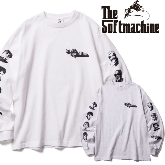 SOFTMACHINE (ソフトマシーン)　BMG L/S　【Tシャツ 長袖】【ホワイト グレー タトゥー】【2025 SUMMER VACATION 新作】