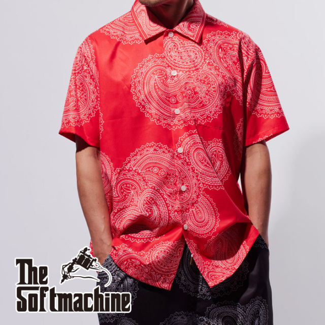 【SALE30%OFF】　SOFTMACHINE (ソフトマシーン)　GENE SHIRTS S/S　【シャツ 半袖】【ブラック ネイビー レッド  タトゥー】【2025 S
