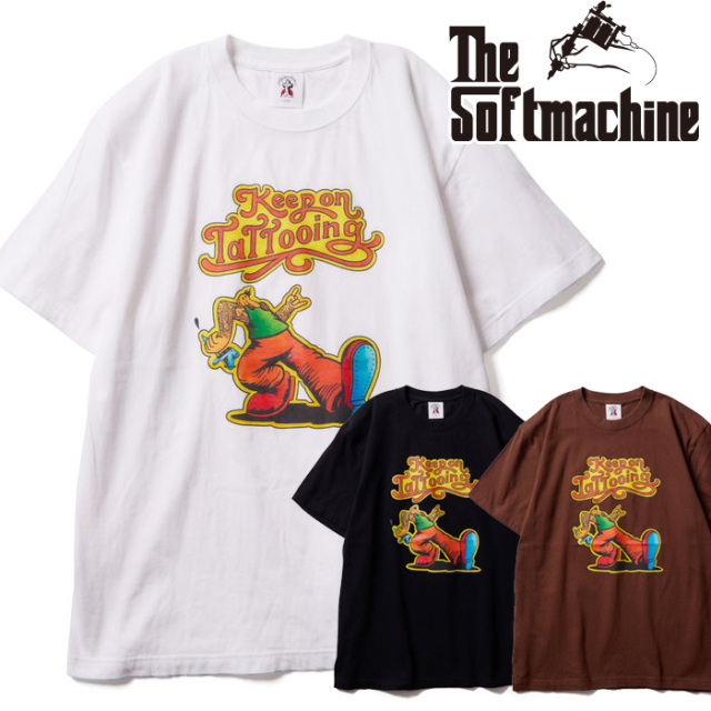SOFTMACHINE (ソフトマシーン)　KEEP ON TATTOOING-T　【Tシャツ 半袖】【ホワイト ブラック ブラウン タトゥー】【2025 SUMMER VACA