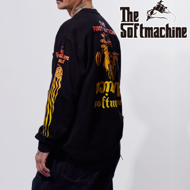 【SALE30%OFF】　SOFTMACHINE (ソフトマシーン)　NATION L/S　【Tシャツ 長袖】【ホワイト ブラック グレー タトゥー】【2025 SUMMER