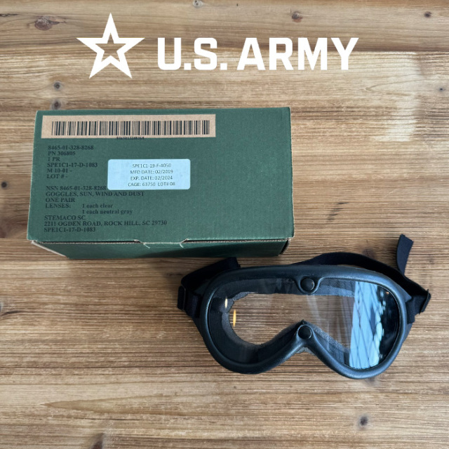 US ARMY DEAD STOCK DUST GOGGLE(ユーエス アーミー デッドストック ゴーグル) 　 【サングラス メガネ ゴーグル】【ミリタリー デッ