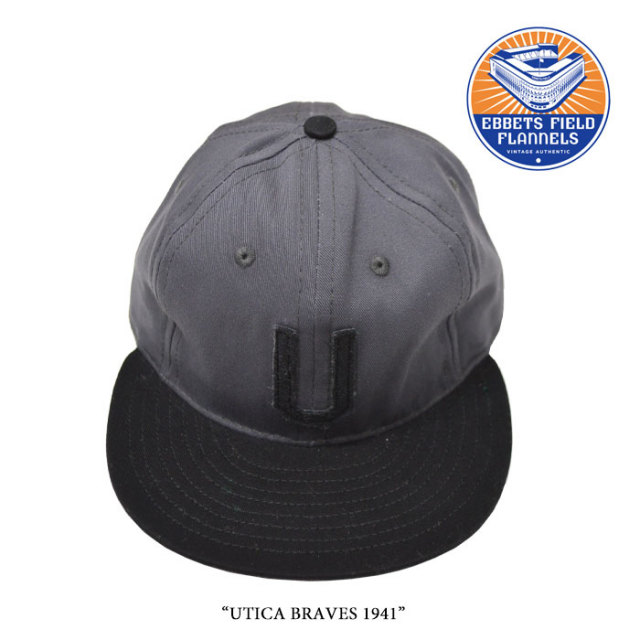 EBBETS FIELD FLANNELS(エベッツフィールドフランネルズ)　UTICA BRAVES 1941　【EBBETS FIELD FLANNELS コットンキャップ】　