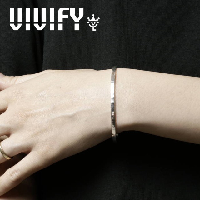 VIVIFY(ヴィヴィファイ)(ビビファイ)　Back Hallmarks Bangle/Mirror finish/Narrow　【VIVIFY バングル】【VFB-177】【オーダーメイ