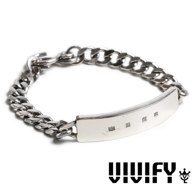 VIVIFY(ヴィヴィファイ)(ビビファイ)　Hallmarks ID Bracelet/Plain　【VIVIFY ブレスレット】【VFB-183】【オーダーメイド ハンドメ