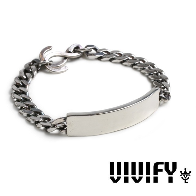 VIVIFY(ヴィヴィファイ)(ビビファイ)　Back Hallmarks ID Bracelet/Plain　【VIVIFY ブレスレット】【VFB-187】【オーダーメイド ハ