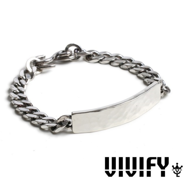 VIVIFY(ヴィヴィファイ)(ビビファイ)　Back Hallmarks ID Bracelet/ Mirror Finish　【VIVIFY ブレスレット】【VFB-188】【オーダー