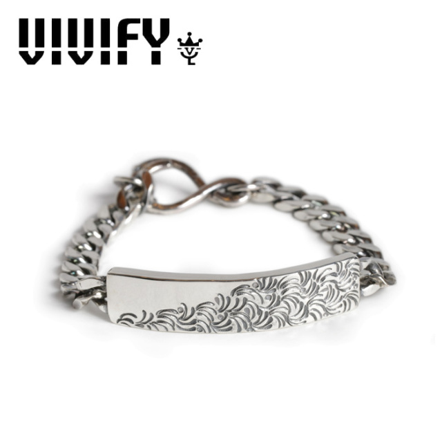 VIVIFY(ヴィヴィファイ)(ビビファイ)　Arabesque Back Hallmarks ID Bracelet　【VIVIFY ブレスレット】【VFB-191】【オーダーメイド