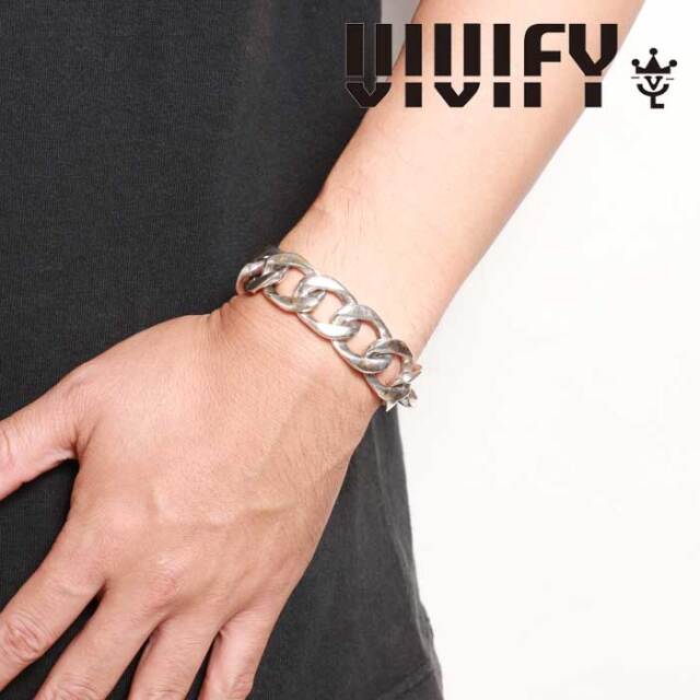 VIVIFY(ヴィヴィファイ)(ビビファイ)　Seamless Huge Cavalry Chain Bracelet w/gold　【VIVIFY ブレスレット】【VFB-202】【オーダ