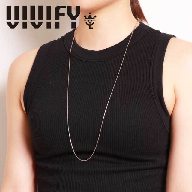 VIVIFY(ヴィヴィファイ)(ビビファイ)　Snake Chain Thin Necklace(80cm)　【VIVIFY ネックレス】【VFCL-009】【オーダーメイド ハン