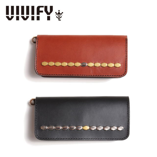 VIVIFY(ヴィヴィファイ)(ビビファイ)　GoodLuck RowStuds LongWallet/Hexagon　【VIVIFY ウォレット 財布】【VFO-101HGN】【オーダー